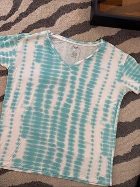 Kyte BABY Mint Tie-Dye V-Neck Short Sleeve Tee